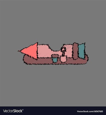 Flat icon design collection seat rocket in stroke vector image