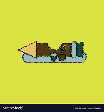 Flat icon design collection seat rocket in stroke vector image