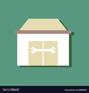 Flat icon design collection service station in vector image