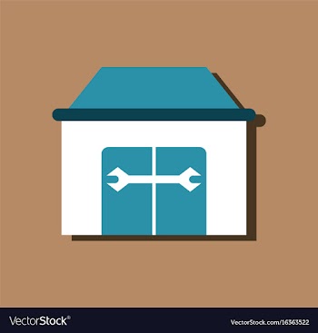 Flat icon design collection service station in vector image