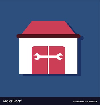Flat icon design collection service station in vector image