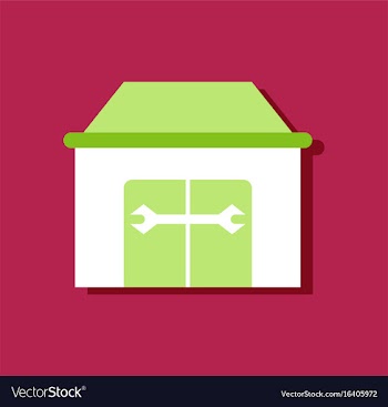 Flat icon design collection service station in vector image