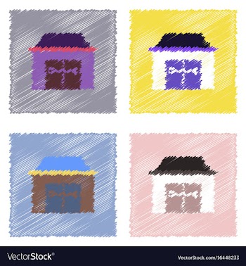 Flat icon design collection service station in vector image