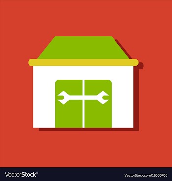 Flat icon design collection service station in vector image