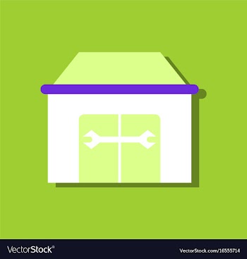 Flat icon design collection service station in vector image