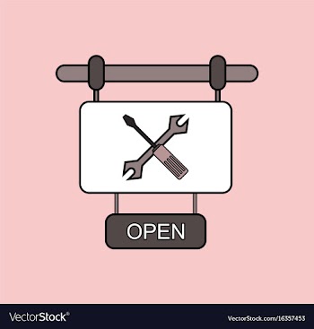 Flat icon design collection service station sign vector image