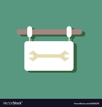 Flat icon design collection service station sign vector image