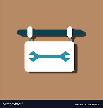 Flat icon design collection service station sign vector image