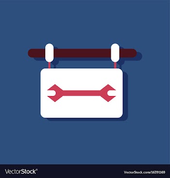 Flat icon design collection service station sign vector image