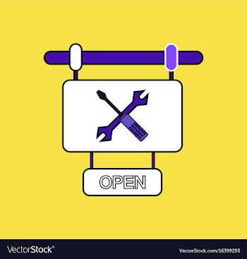 Flat icon design collection service station sign vector image