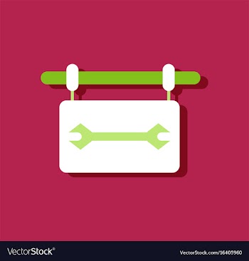 Flat icon design collection service station sign vector image