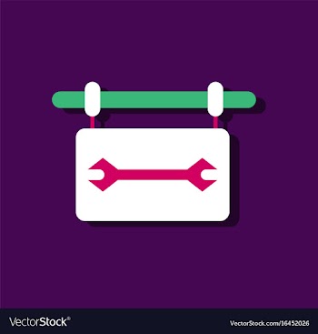 Flat icon design collection service station sign vector image