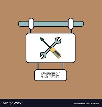 Flat icon design collection service station sign vector image