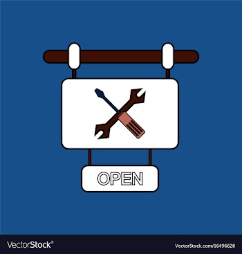 Flat icon design collection service station sign vector image