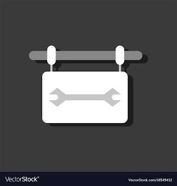 Flat icon design collection service station sign vector image