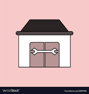 Flat icon design collection service station vector image