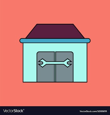 Flat icon design collection service station vector image