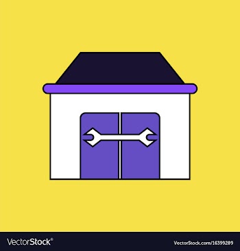 Flat icon design collection service station vector image