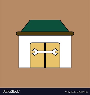 Flat icon design collection service station vector image