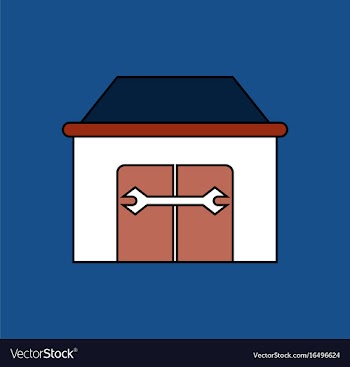 Flat icon design collection service station vector image