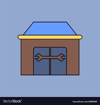 Flat icon design collection service station vector image