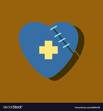 Flat icon design collection sewn heart with a vector image