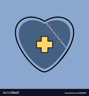 Flat icon design collection sewn heart with a vector image
