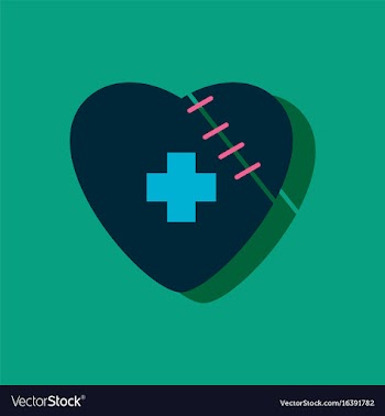 Flat icon design collection sewn heart with a vector image