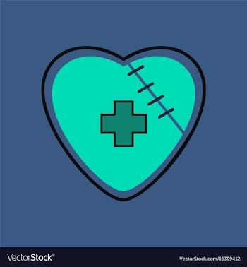 Flat icon design collection sewn heart with a vector image