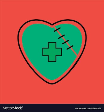 Flat icon design collection sewn heart with a vector image