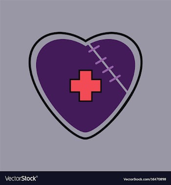 Flat icon design collection sewn heart with a vector image