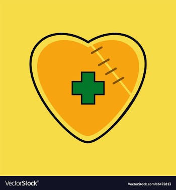 Flat icon design collection sewn heart with a vector image