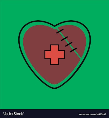 Flat icon design collection sewn heart with a vector image