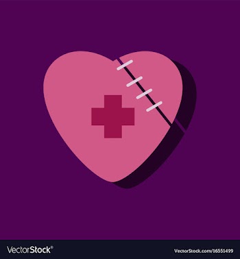Flat icon design collection sewn heart with a vector image