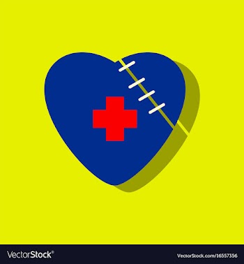 Flat icon design collection sewn heart with a vector image