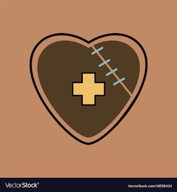 Flat icon design collection sewn heart with a vector image