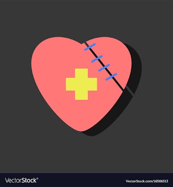 Flat icon design collection sewn heart with a vector image