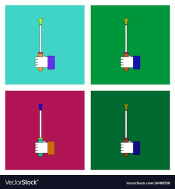 Flat icon design collection sex stick in hand vector image