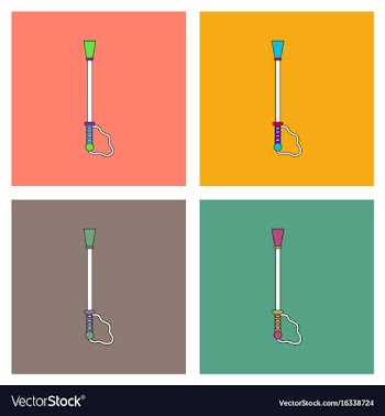 Flat icon design collection sex toy stick vector image