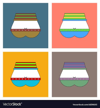 Flat icon design collection sexy female belt vector image