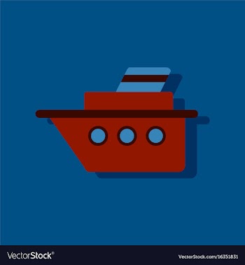 Flat icon design collection ship silhouette in vector image