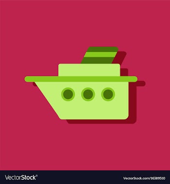 Flat icon design collection ship silhouette in vector image