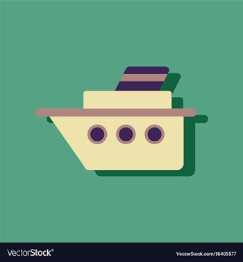 Flat icon design collection ship silhouette in vector image