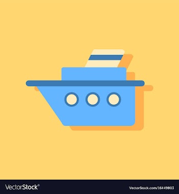 Flat icon design collection ship silhouette in vector image