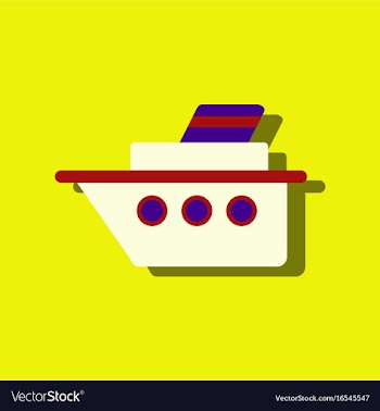 Flat icon design collection ship silhouette in vector image