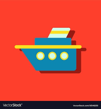 Flat icon design collection ship silhouette in vector image