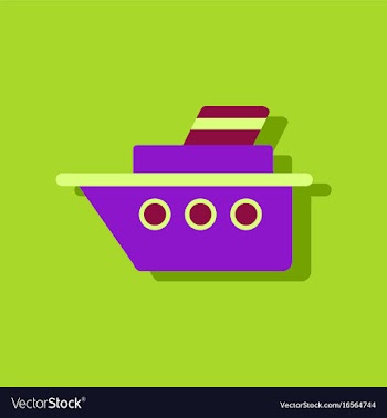 Flat icon design collection ship silhouette in vector image