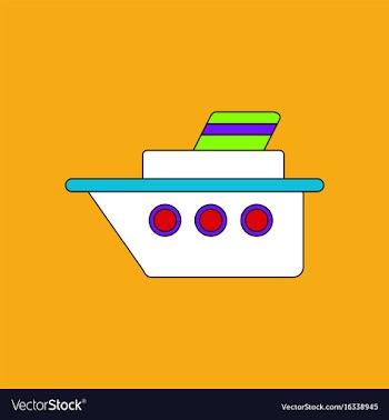 Flat icon design collection ship silhouette vector image