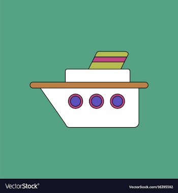 Flat icon design collection ship silhouette vector image