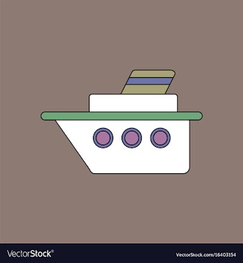 Flat icon design collection ship silhouette vector image